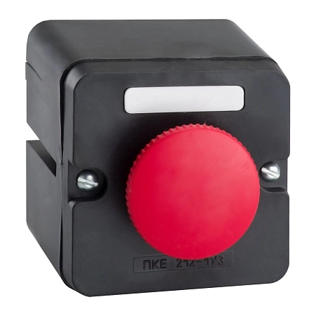 Пост кнопочный ПКЕ 222/1 (черная кнопка) IP54 Техэнэрго