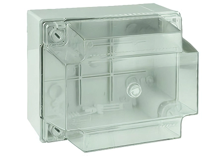 Коробка монтажная ОП 380х300х180 без вводов IP56 высокая прозрач. крышка (серый) 54440