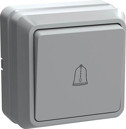 Выключатель ОП 1-м кнопочный (белый) Октава EVO13-K01-10-DC