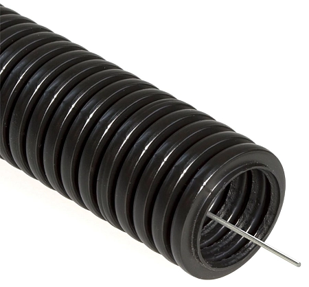 Труба гофрированная ПНД безгалогенная (HF) черная с/з d20 мм (100м/4800м уп/пал) PR.022051